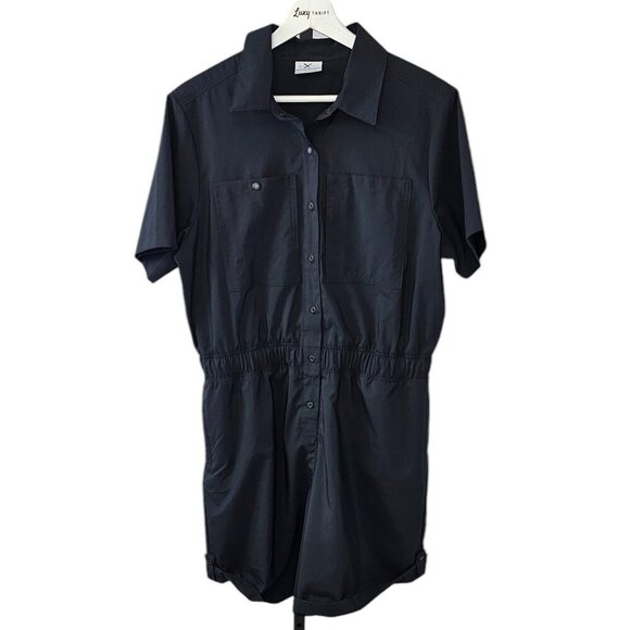 Columbia Womens Silver Ridge Utility Romper Black Size Large UPF 50 Outdoors - Picture 1 of 9